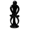 Global Crafts Hand Carved Soapstone 8-inch Tall Family Sculpture in Black, 2 Parents 2 Children