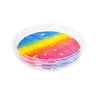 61.5" Inflatable Round 3 Ring Rainbow Swimming Pool Multi Color Plastic