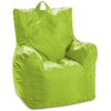 Posh Creations Bean Bag Chair Structured Seat for Toddlers and Kids, Comfy Chair for Gaming, Reading, and Watching TV for Children, Pasadena Chair, Nylon - Lime Green