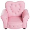 Tufted Upholstered Princess Chair for Kids Pink Glam Plastic Cushioned