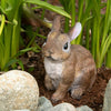 Sitting Baby Bunny Statue Brown Polyresin Waterproof Weather