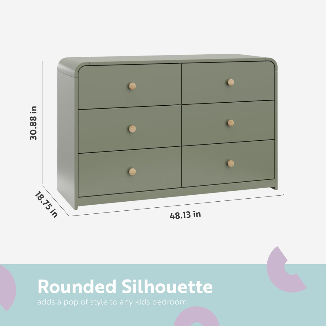 Storkcraft Santos 6 Drawer Dresser (Black) Dresser for Nursery