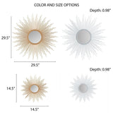 Sunburst Wall Mirror 29.5" d