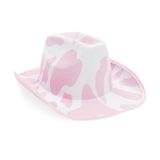 Cow Print Cowboy Hat For Women Girls Western Pink Halloween Costume Birthday Party (Adult Size) Multi Color Fabric