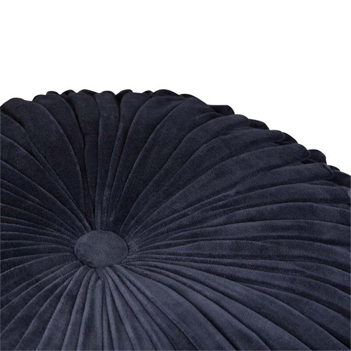 SIMPLIHOME Renee 20 Inch Boho Round Pouf in Velvet Fabric