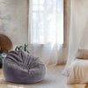 2 Pcs Storage Bean Bag Chair Cover (Dark Grey) Grey Contemporary