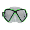 6.25" Neon Green and Black Children's Swimming Mask for Ages 10 Up