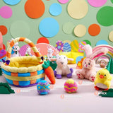 7 Pcs Easter Plush Toy Basket Stuffers Multi Color