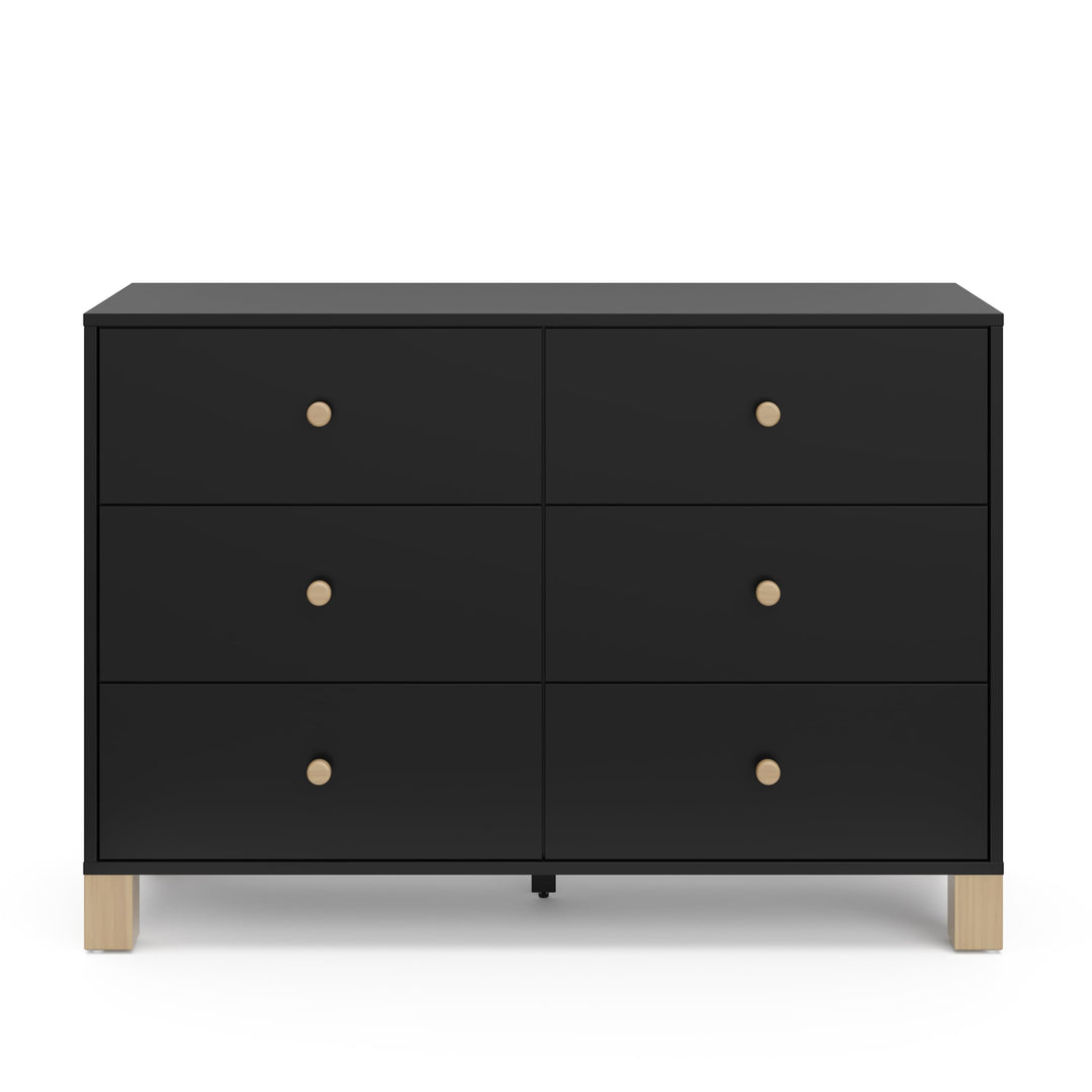 Storkcraft 6-Drawer Double Dresser (Black with Driftwood)