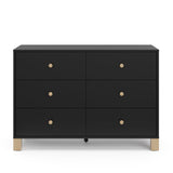 Storkcraft 6-Drawer Double Dresser (Black with Driftwood)