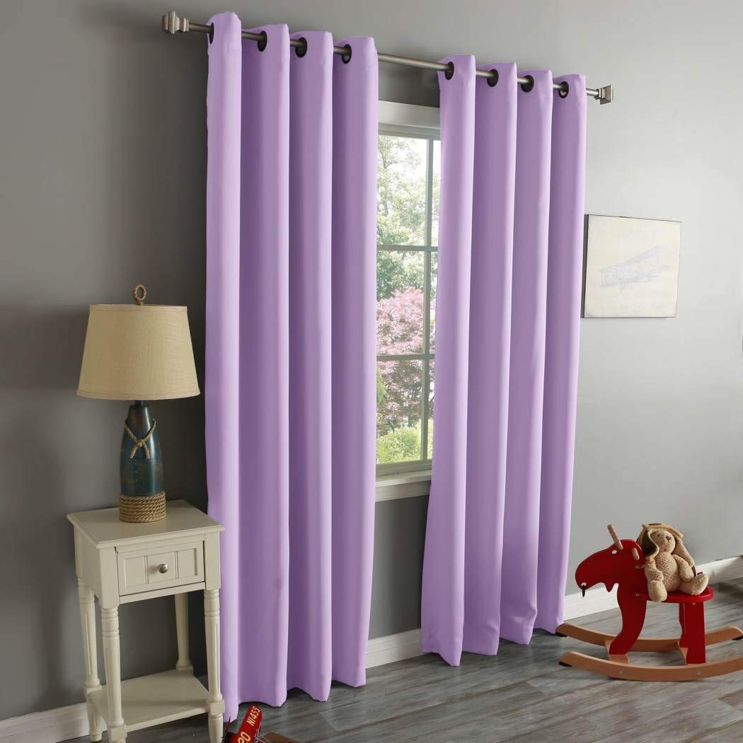 Aurora Home Grommet Top Thermal Insulated Blackout Curtain Panel Pair