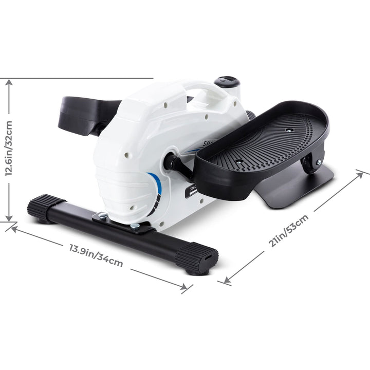 Compact Elliptical Fitness Machine Stand Up/sit Down Digital Readout White