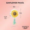 Small Sunflower Pull String Pinata for Birthday Party Baby Shower