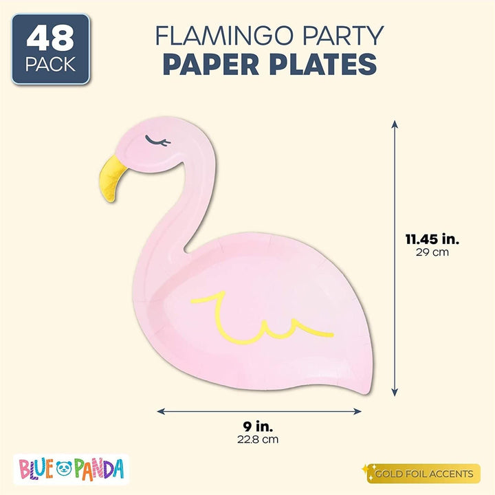 48 Pink Flamingo Party Paper Plates Girl Baby Shower Birthday Supplies