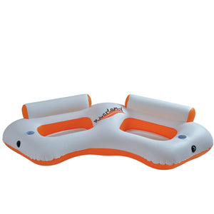 Inflatable Orange and White River Land Two Swimming Pool Sofa 85-inch 85" Plastic