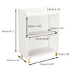 Kids 3-Tier Bookcase White Mid-Century Modern Contemporary