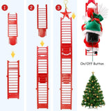 Electric Santa Claus Climbing Rope Ladder Musical Toy Green