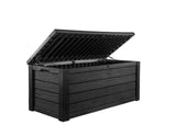 Keter Outdoor Storage Deck Box 150 Gallon Resin Patio Bin & Bench