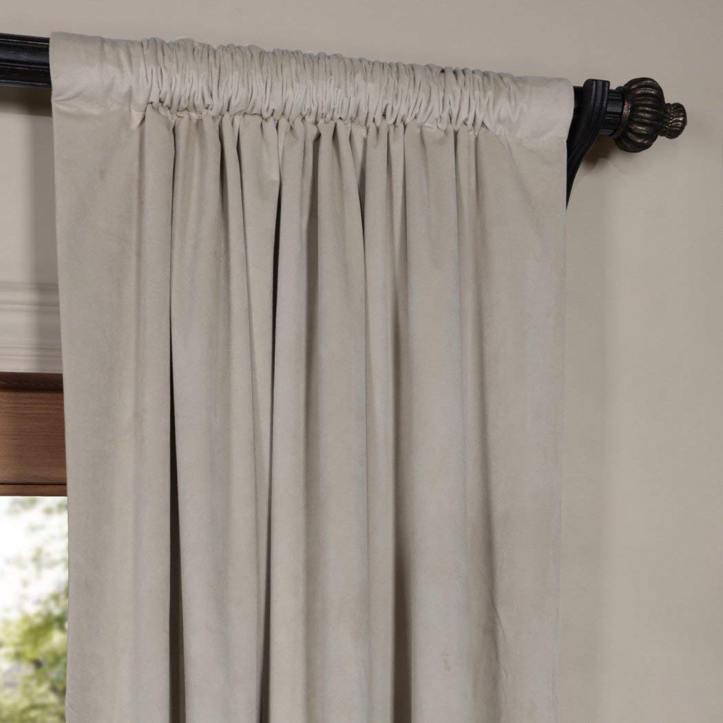 Exclusive Fabrics Signature Extra Wide Blackout Velvet Curtains (1 Panel) - Luxurious Blackout Drapes