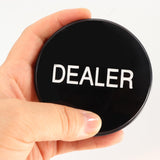 3" Casino Dealer uck. Double-Sided Acrylic Button for Hold'em oker