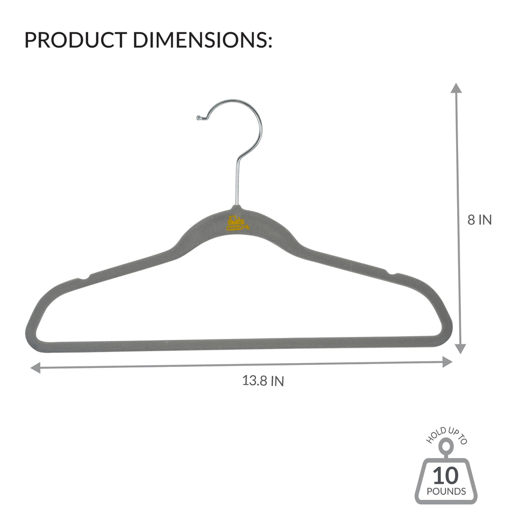 Simplify 100 Pack Kids Velvet Hangers | Slim | Non-Slip Design | Space