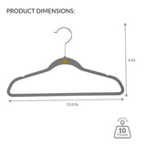 Simplify 100 Pack Kids Velvet Hangers | Slim | Non-Slip Design | Space