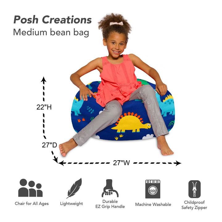 Big Comfy Bean Bag Chair: Posh Beanbag Chairs with Removable