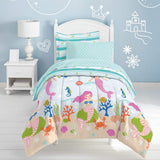 Kids Girls Mermaid Comforter Set Sized Swimming