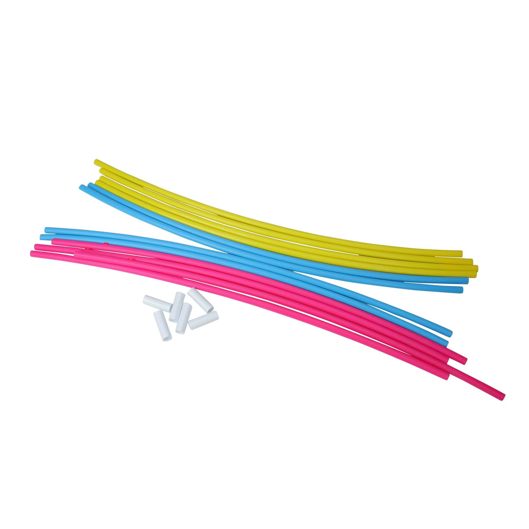 Set of 4 Pink Yellow and Blue Underwater Hoops for Swimming Pools 30" Plastic