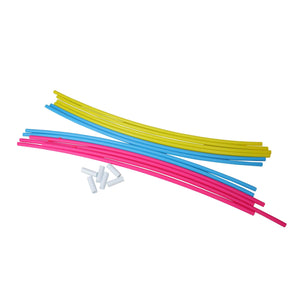 Set of 4 Pink Yellow and Blue Underwater Hoops for Swimming Pools 30" Plastic