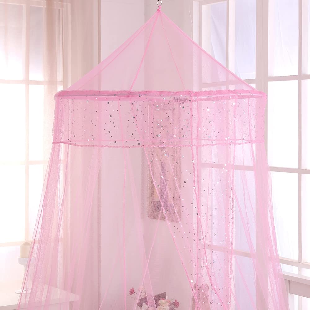 Sheer Galaxy Collapsible Hoop Kids Bed Canopy