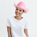 Felt Cowboy Hat For Women Western Pink Halloween Costume Birthday