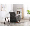 Polyester Fabric High Back Arm Chair Lounges Solid Plywood Frame