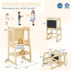 3 in 1 Convertible Kitchen Step Stool Toddler Tower Table Chair Set