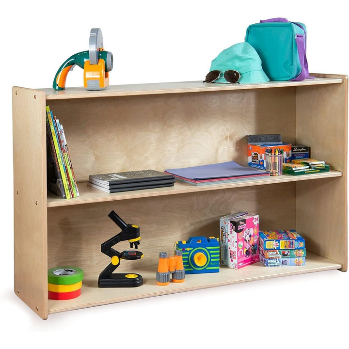 2-Shelf Bookshelf 46.75" W Horizontal Bookshelves for Toddlers