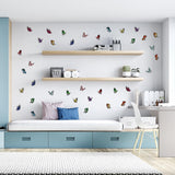 Colourful Holographic Butterflies Kids Wall Stickers Nursery DIY Art