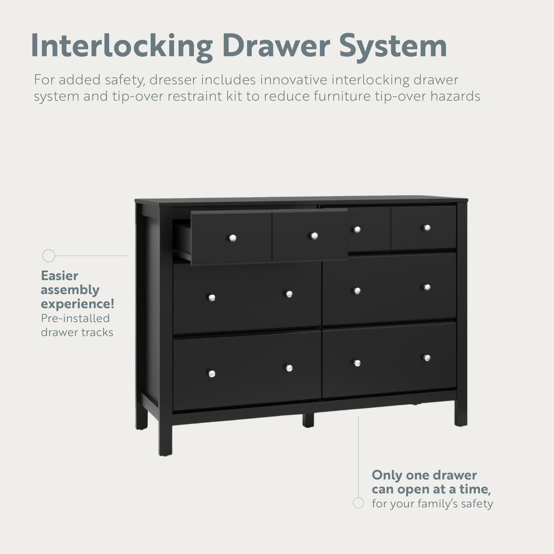 Storkcraft Horizon 6 Drawer Dresser (Black)