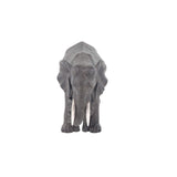 Rustic Polystone Mother and Child Standing Elephant Figure Brown