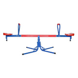 Extendable Outdoor Red and Blue Metal Rotating Seesaw Slide