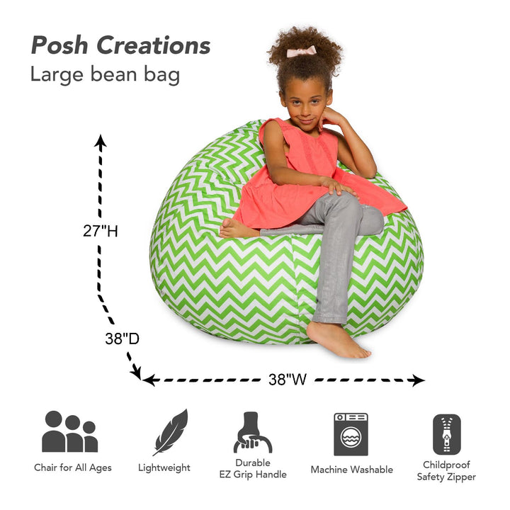 Big Comfy Bean Bag Chair: Posh Beanbag Chairs with Removable