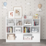 Kids Bookcase Bookshelf with 6 ompartments Freestanding Shelves and