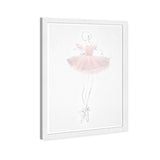 Olivia's Easel 'Ballerina I' Kids Wall Art Framed Print Pink White