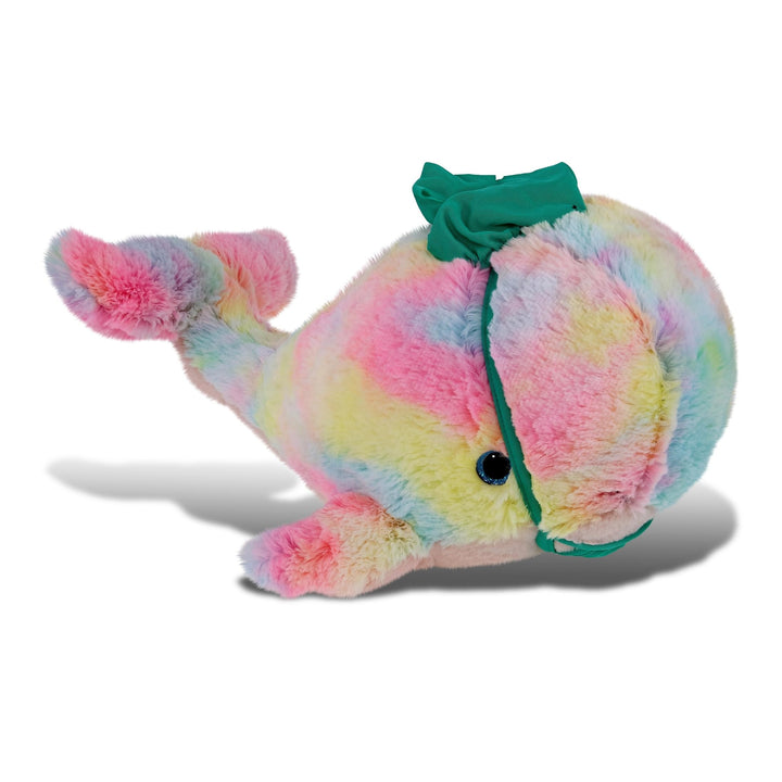 Extra Large Rainbow Whale Doctor Plush W/Scrub Uniform Cap 15 Inches Multi Color Polyester