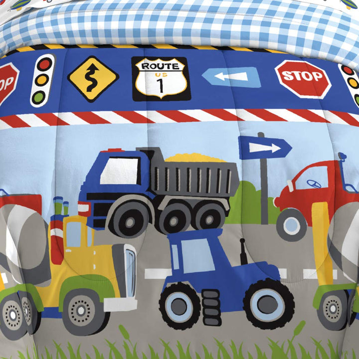 Multi Color Transportation Themed Comforter Set With Sheets Twin Cars