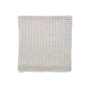 3 Stories Trading Company Cable Knit Baby Blanket Grey