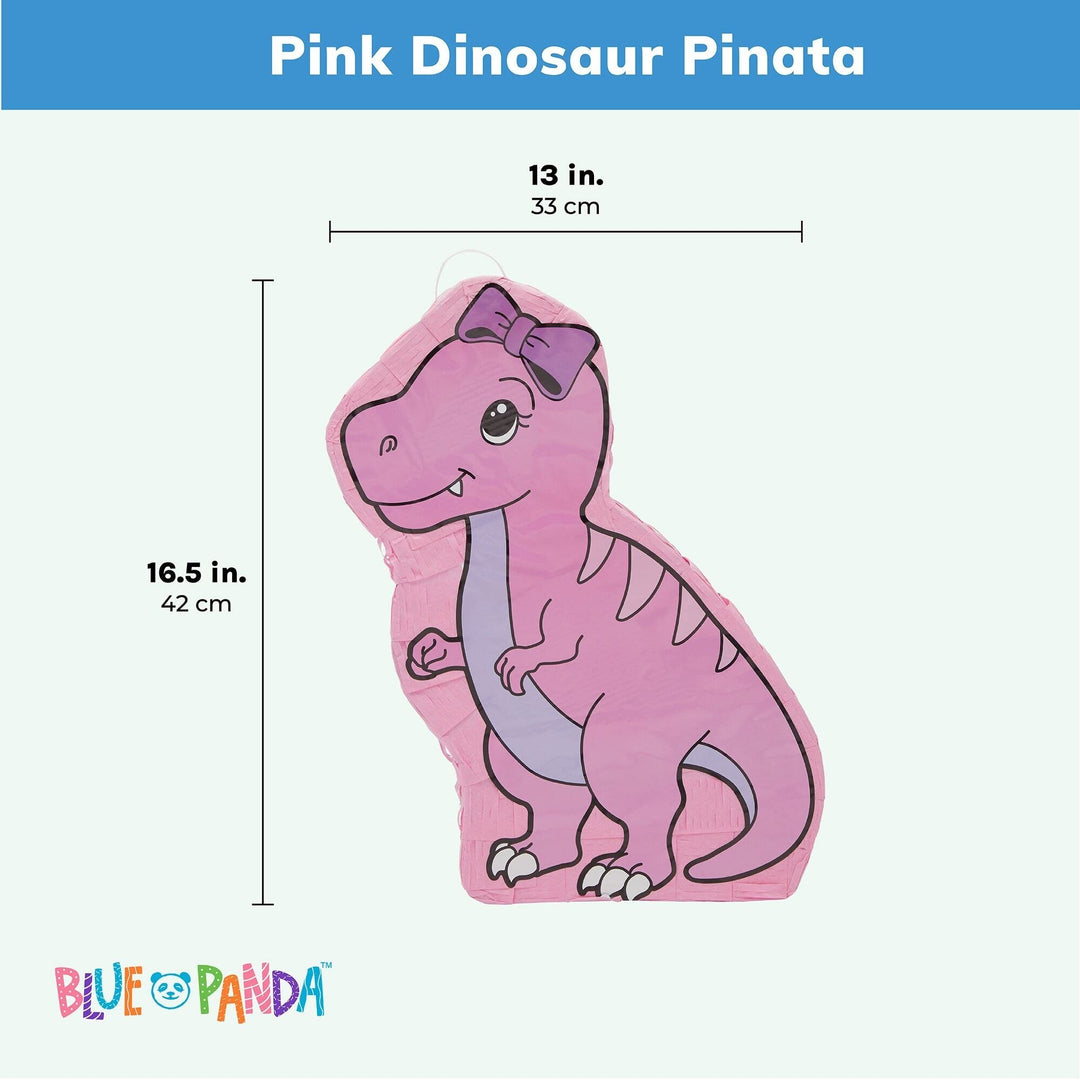 Pink Dinosaur Pinata for Girls T-rex Birthday Party Supplies(16.5 X 13