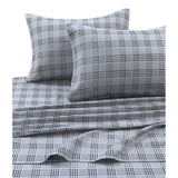 Girls Savannah Plaid Grey Black White Sheet Twin Set, Multi Color Madras Lumberjack Printed Kids Bedding Teen Bedroom, Traditional Contemporary Checkered Cabin Tartan, Cotton Flannel