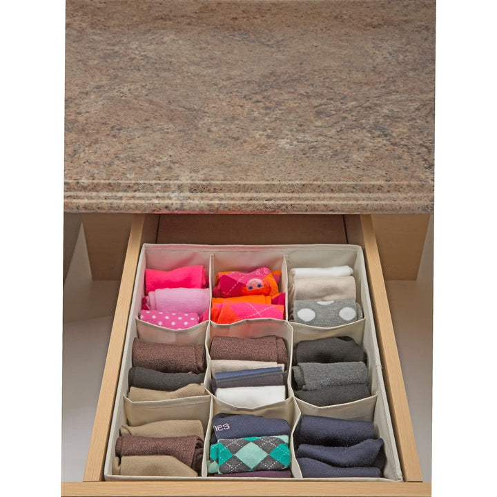 Simplify 9 ompartment Drawer Organizer Good for Socks Bras Ties