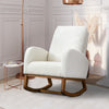 Comfortable Living Room Rocking Chair Solid Wood Nursery Lounge with