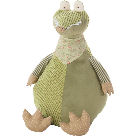 Mina Victory Plush Lines Stuffed Crocodile Plush Toy Green 1'10